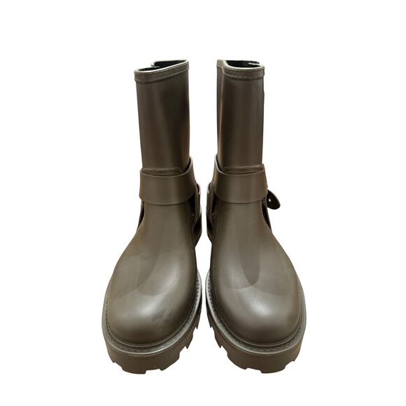 Jeffrey Campbell Women's Green Buckle Ankle Controller Moto Rain Boots Size 9 - Picture 3 of 10